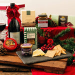 After-Dinner-Savory Wine, Cheese & Fruit Basket (#1102)  "Picture Shown Largest Size"