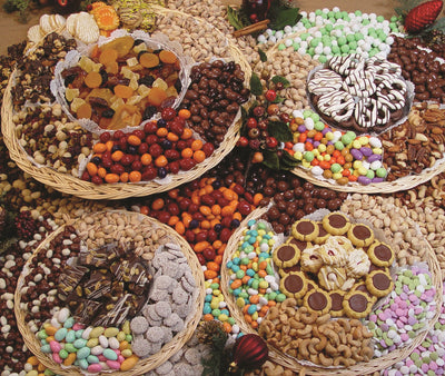 Wicker Trays Dry Fruit Nut & Chocolate Tray (#1139)  "Picture Shown Largest Size"