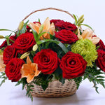 Basket of flowers (#1140)  "Picture Shown Largest Size"