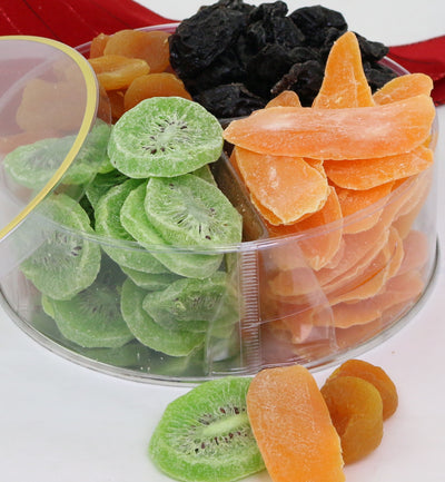 Holiday California Dry Fruit Melody Lucite Tin #7422  "Picture Shown Largest Size"