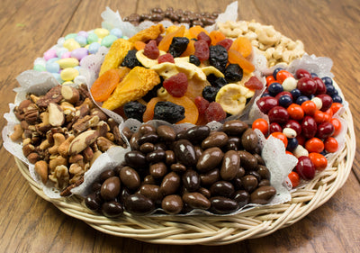 Nut & Chocolate and Dry Fruit Gift Tray #6711  "Picture Shown Largest Size"