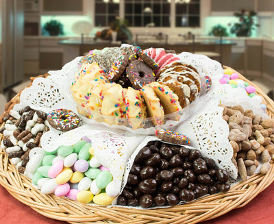 European Cookies, Nuts, Chocolate and Candy Tray #6722  "Largest Gift Picture Shown"