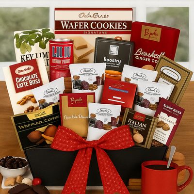 Fancy Gift Basket selection of Kosher Delicious Assortments (#1173)  "Picture Shown Largest Size"