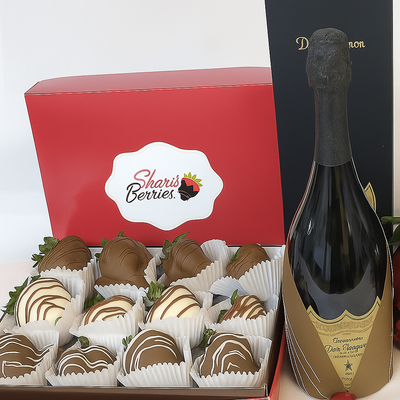 Dom Pérignon Gift Basket packed with chocolates, snacks, cookies, truffles & nuts (#1116)"Largest Gift Picture Shown"