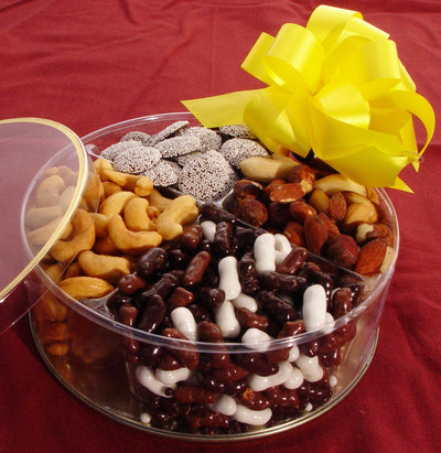 Chocolate & Nut Round Gift #5292  "Picture Shown Largest Size"