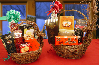 Christmas Reindeer Basket #8101  "Largest Gift Picture Shown"