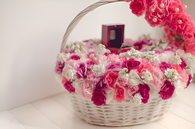 Basket of flowers (#1141) "Largest Gift Picture Shown"