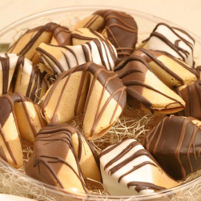 Hand Dipped Chocolate Fortune Cookies Gift $5228  "Picture Shown Largest Size"