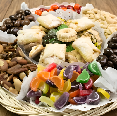 Fancy Cookies & Nut Tray #6713  "Largest Gift Picture Shown"