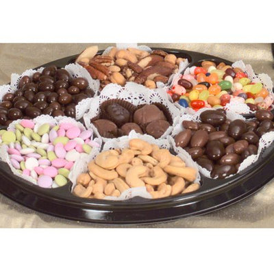 Nut Chocolate Black Tie Gift Tray. #6720  "Picture Shown Largest Size"
