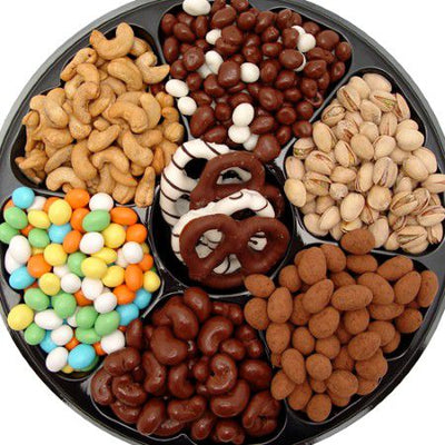 Nut Chocolate Black Tie Gift Tray. #6723  "Picture Shown Largest Size"