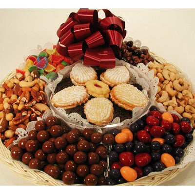 Nut Chocolate Gift Tray #6625  "Picture Shown Largest Size"