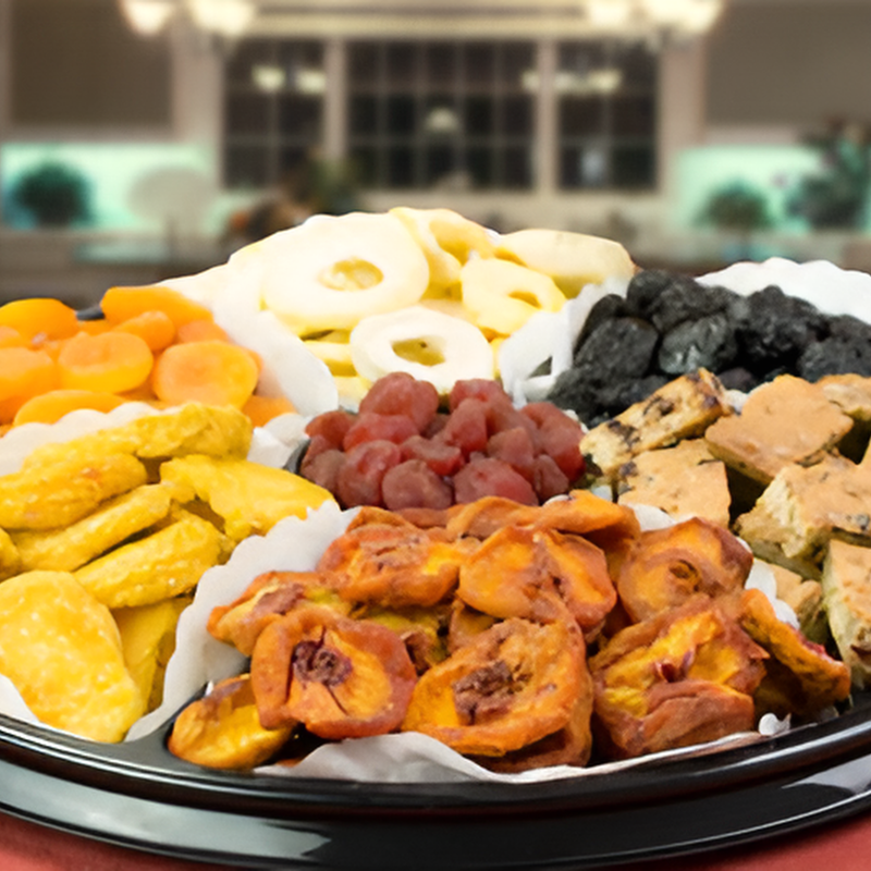 California Dry Fruit and Biscotti Tray #6622 "Largest Gift Picture Shown"