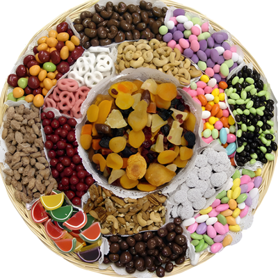 Gift Basket for All Occasion of Dry Fruit Nut &amp; Chocolate Tray(#1104)  "Picture Shown Largest Size"