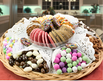 Delicious assortments of chocolates, Nuts, & fabulous Cookies (#1160)"Largest Gift Picture Shown"