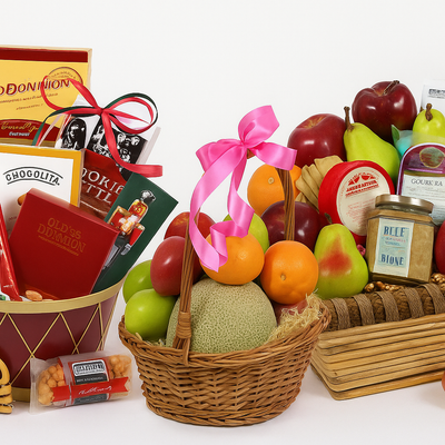 Fresh Fruit  & Goodie Basket (#  1120)  "Picture Shown Largest Size"