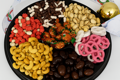 Holiday Chocolates & Nuts Tray (#1180)  "Picture Shown Largest Size"
