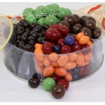 Holiday Chocolate Covered Fruits, Candies & Nuts Lucite Tin #7420